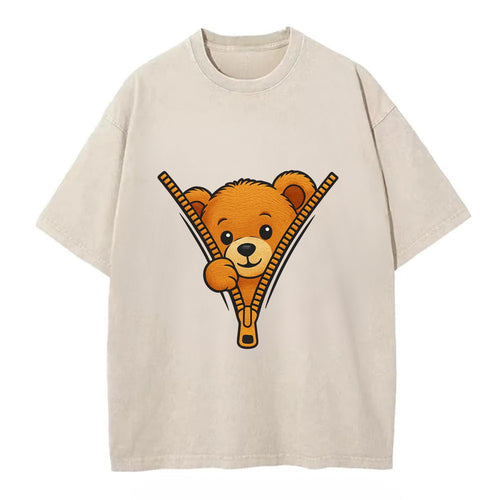 zipper bear - Vintage T-shirt