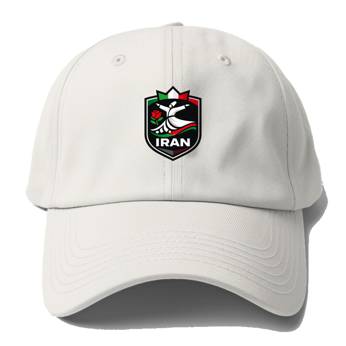 Iran Rumi Poetry Badge - Baseball Cap - Off White