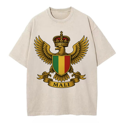 Mali Royal Logo  - Vintage T-shirt - Off White
