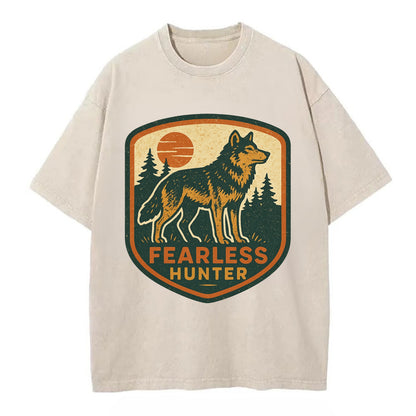 Fearless Hunter  - Vintage T-shirt - Off White
