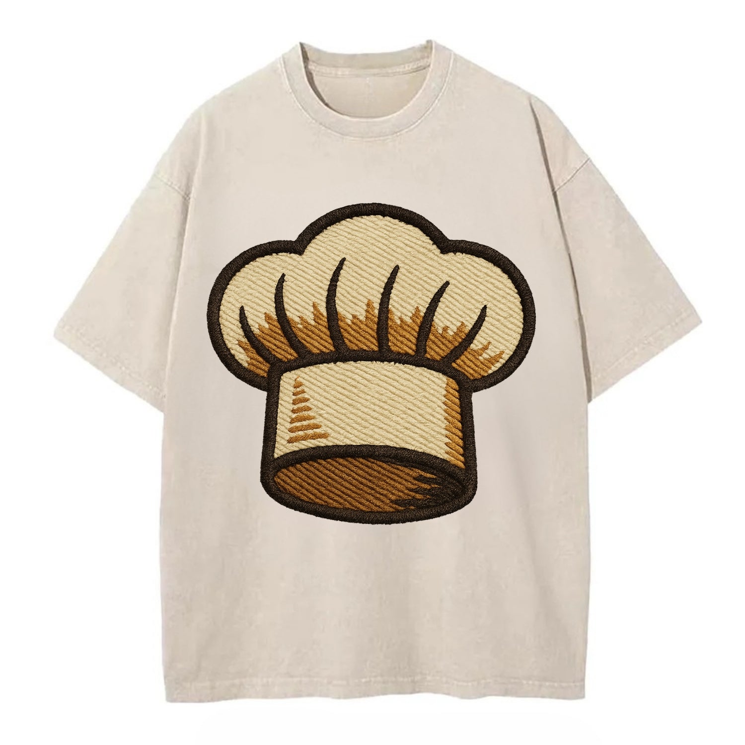 Chef Hat  - Vintage T-shirt - Off White