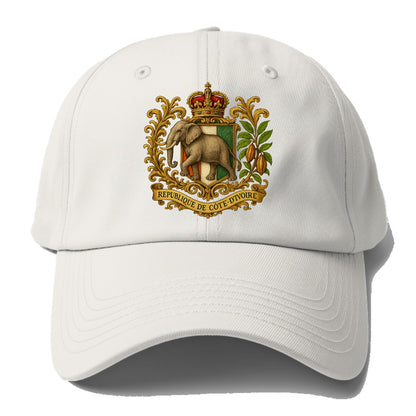 Ivory Coast Heritage Badge - Baseball Cap For Big Heads - Off White