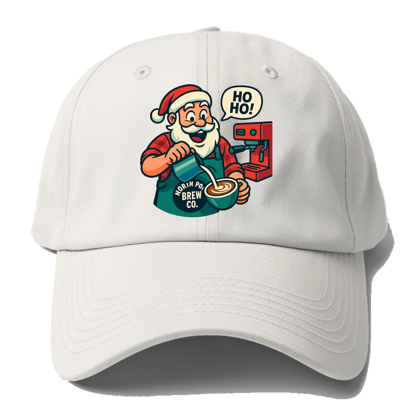 Santa Barista - Baseball Cap For Big Heads - Off White