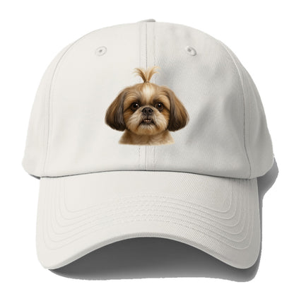 Shih Tzu  - Baseball Cap For Big Heads - Off White