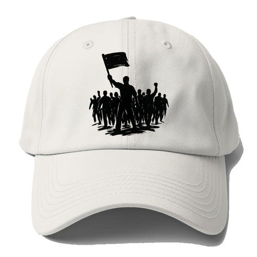 Crowd of protesters marching - solidarity movement ink painting - Baseball Cap For Big Heads