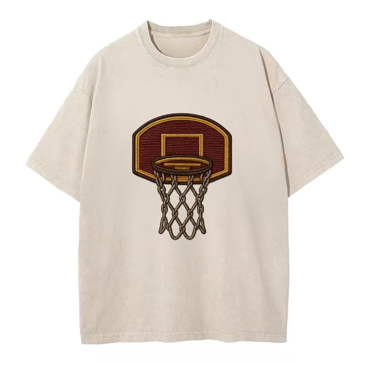 Basketball Hoop  - Vintage T-shirt - Off White