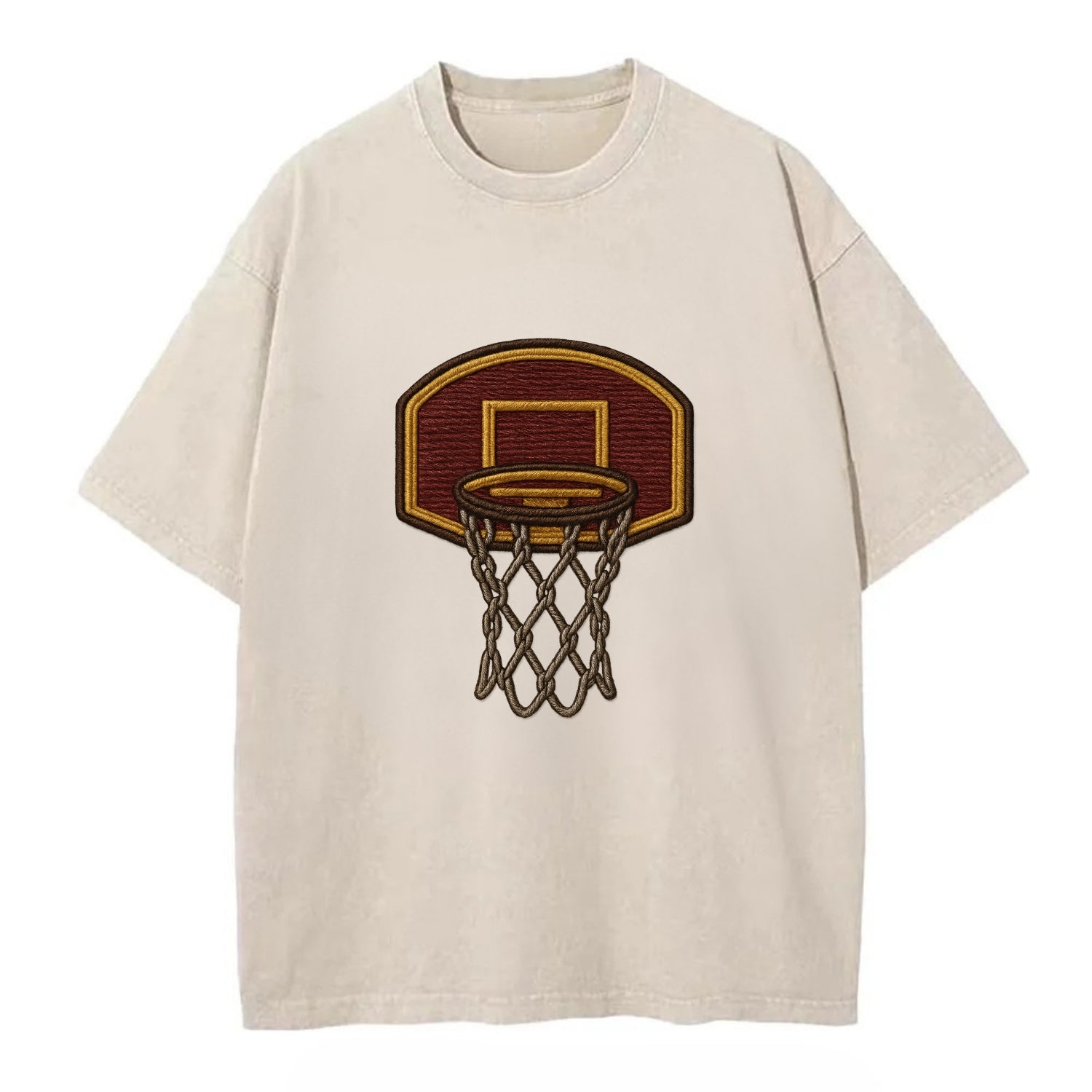 Basketball Hoop  - Vintage T-shirt - Off White