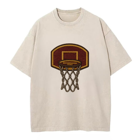 Basketball Hoop  - Vintage T-shirt - Off White