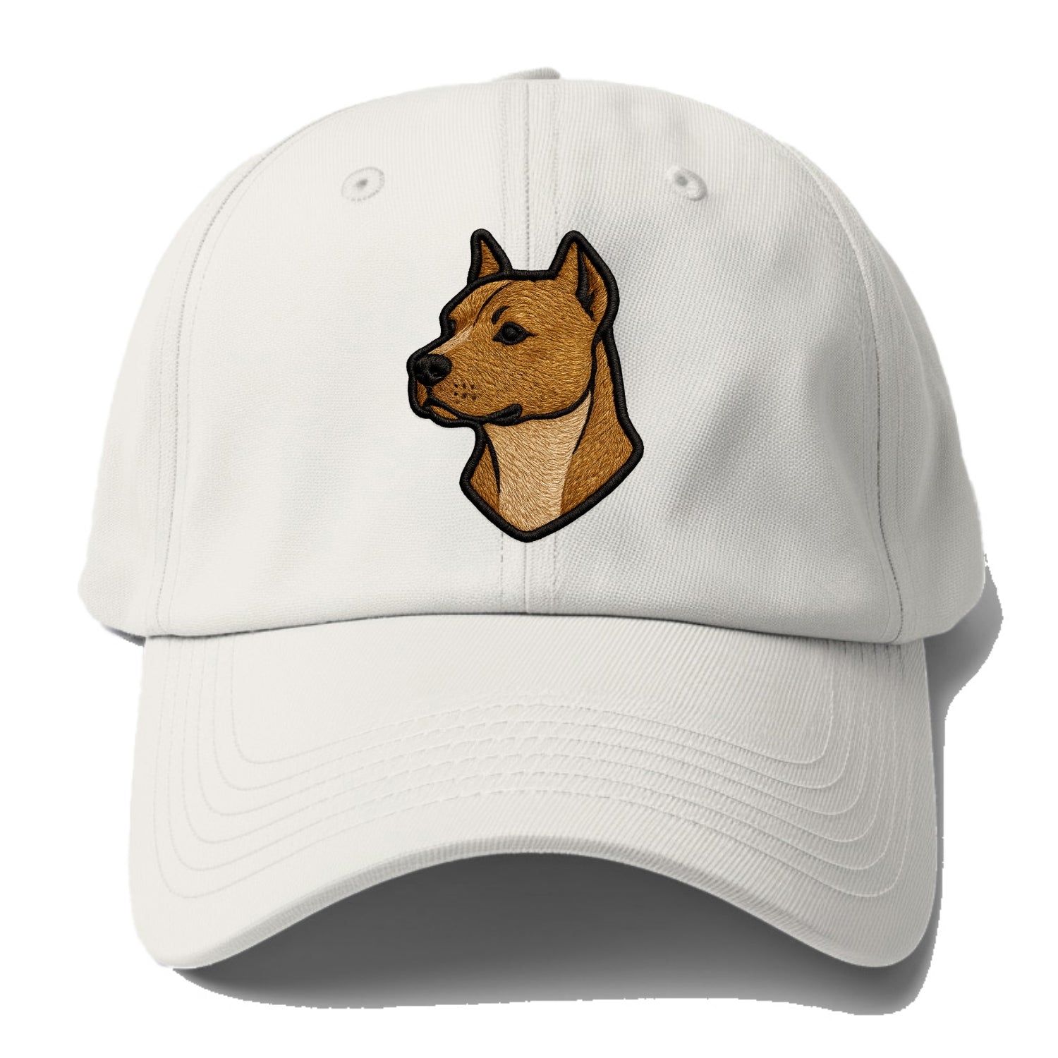 American Staffordshire Terrier - Modern - Baseball Cap For Big Heads - Off White