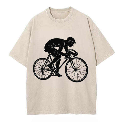 Cyclist sprinting in racing position - Vintage T-shirt