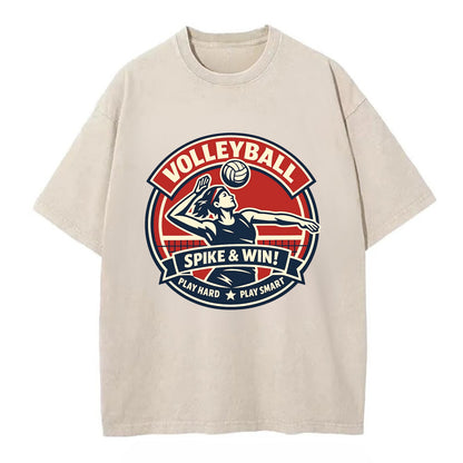 Dynamic Spike Emblem - Vintage T-shirt - Off White