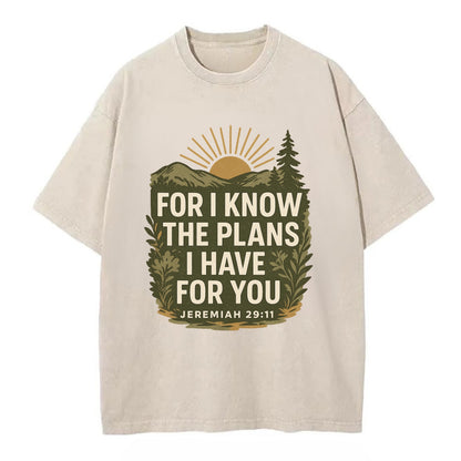 Jeremiah 29:11 Sunrise - Vintage T-shirt - Off White