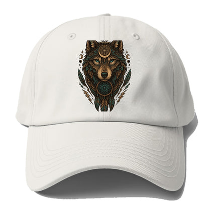 Storm Wolf Thunder  - Baseball Cap For Big Heads - Off White