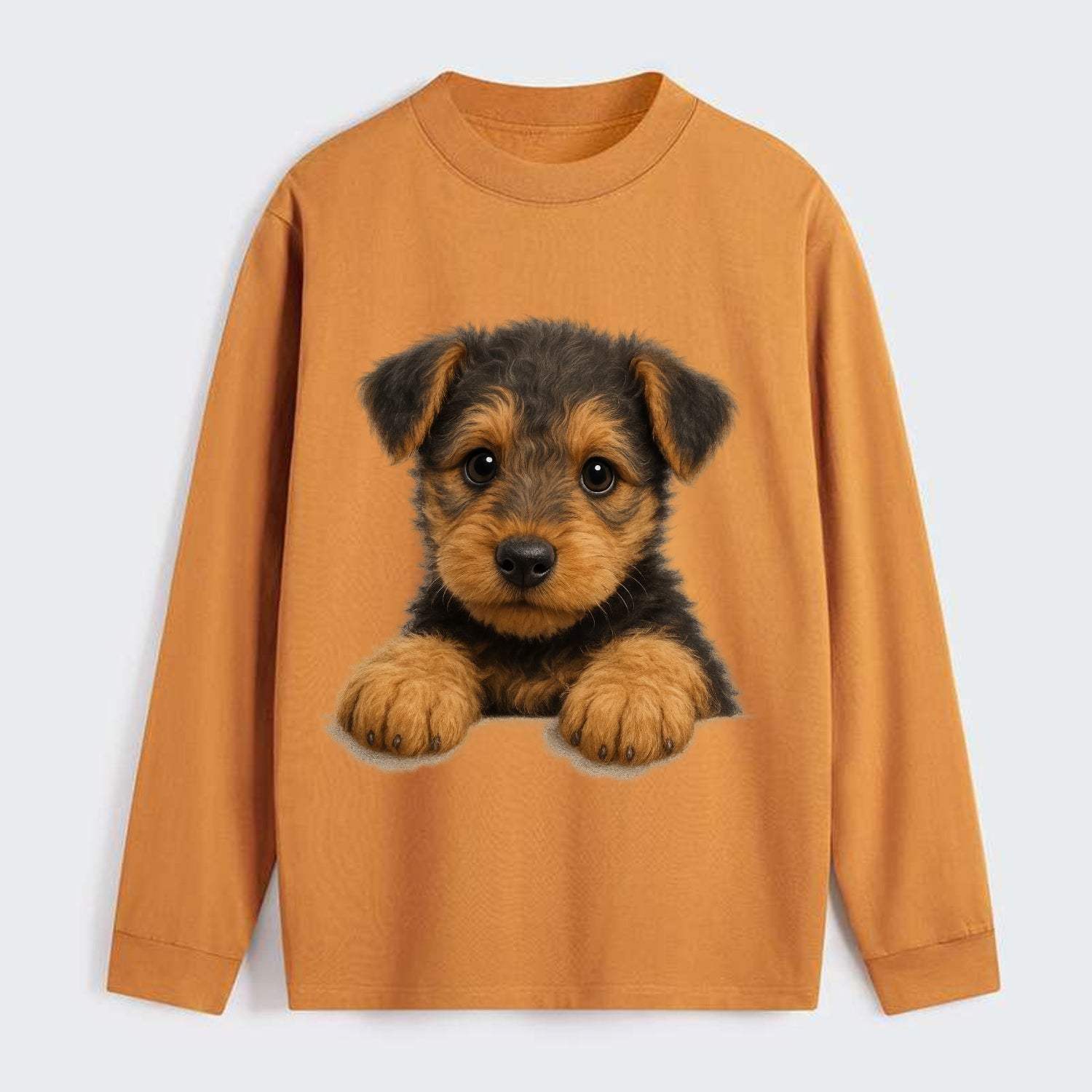 Airedale Terrier  - Classic Long Sleeve Shirt - Orange
