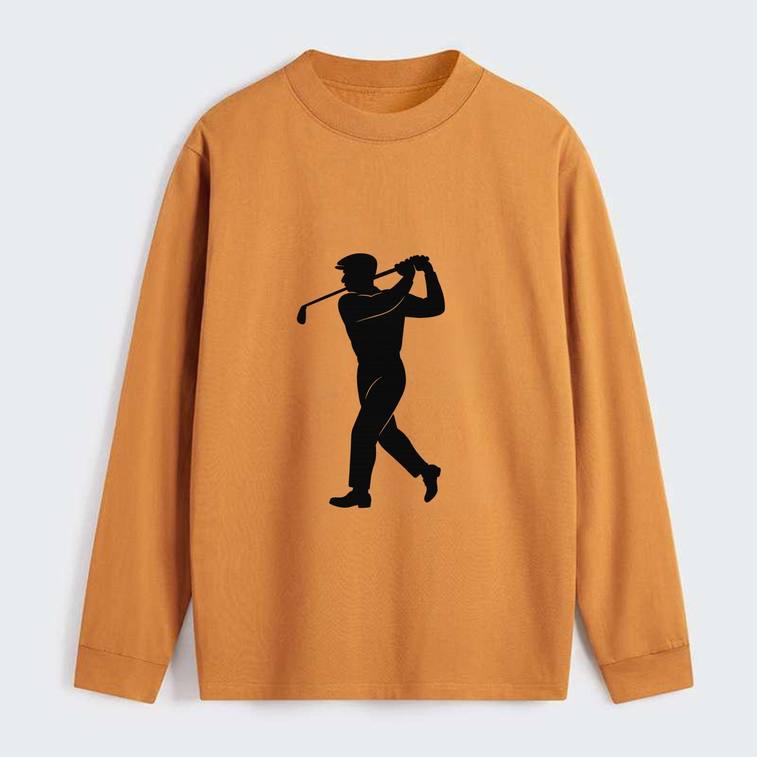 Golfer perfect swing follow-through - Classic Long Sleeve Shirt - Orange
