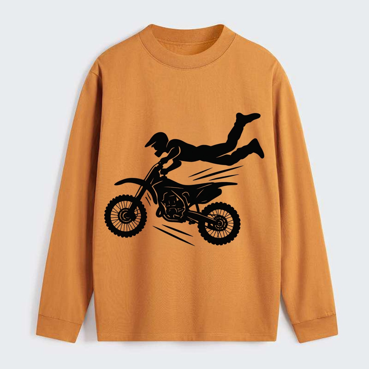 Motocross rider airborne trick - Classic Long Sleeve Shirt - Orange