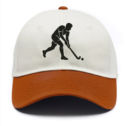 Field hockey player striking the ball - Two Tone Cap - Orange