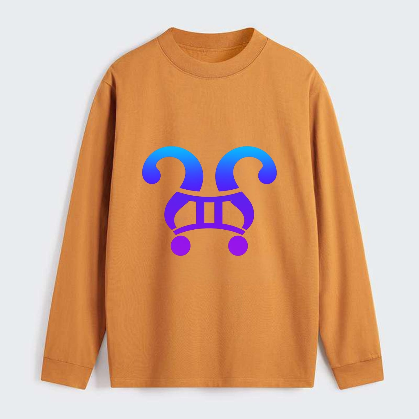 CURIOUS TWINS | Twin question marks | Endless curiosity | Seeking - Classic Long Sleeve Shirt - Orange