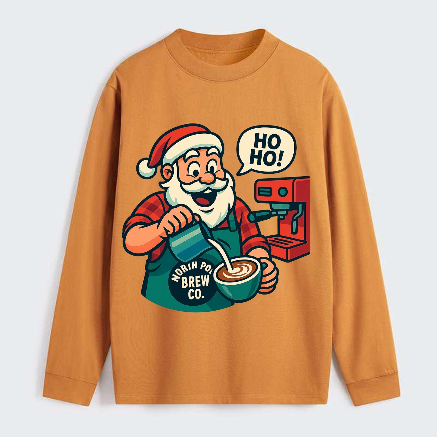 Santa Barista - Classic Long Sleeve Shirt - Orange