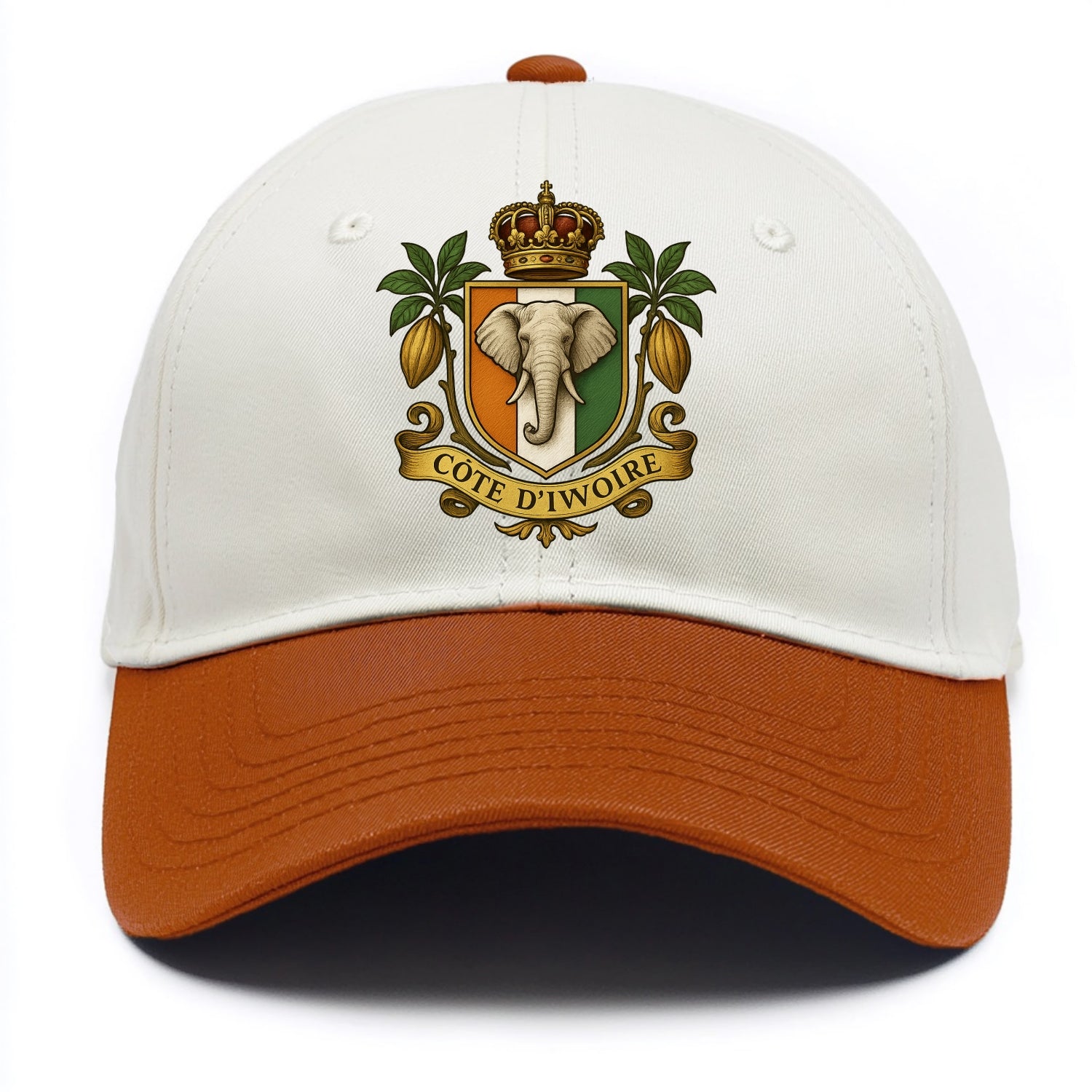 Ivory Coast Royal Logo  - Two Tone Cap - Orange
