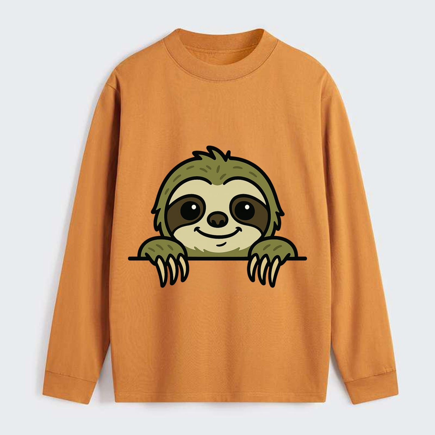 Sloth  - Classic Long Sleeve Shirt - Orange