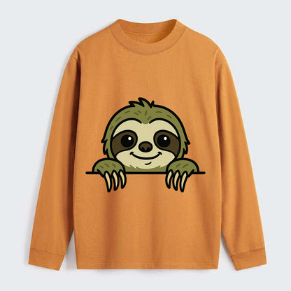 Sloth  - Classic Long Sleeve Shirt - Orange