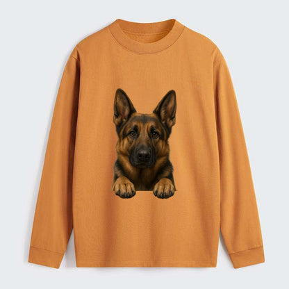 German Shepherd  - Classic Long Sleeve Shirt - Orange