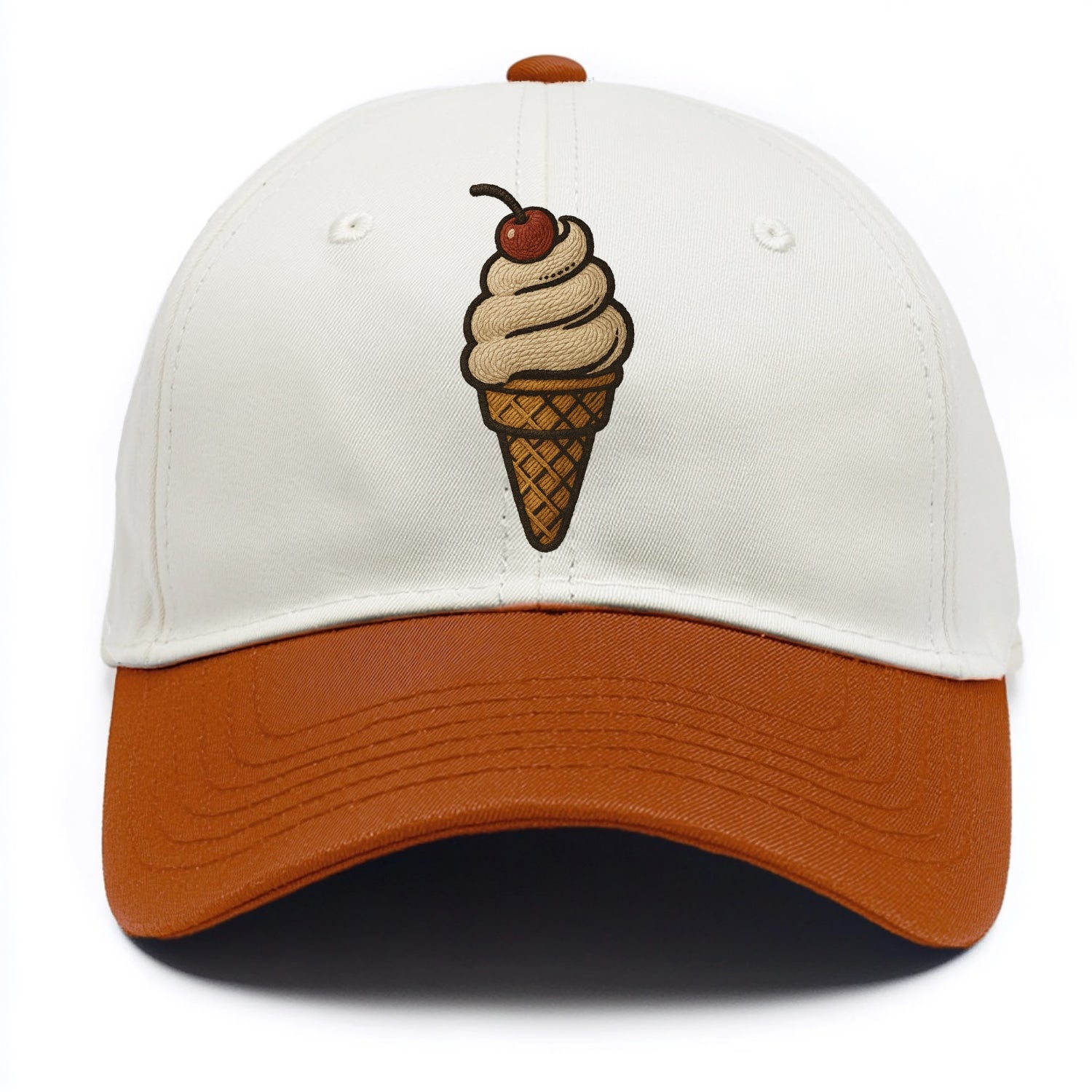 Ice Cream Cone  - Two Tone Cap - Orange