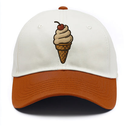 Ice Cream Cone  - Two Tone Cap - Orange