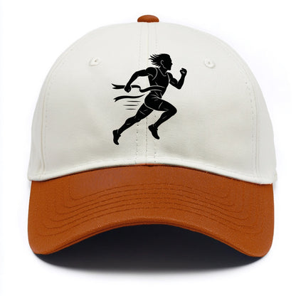 Runner sprinting finish line - Two Tone Cap - Orange