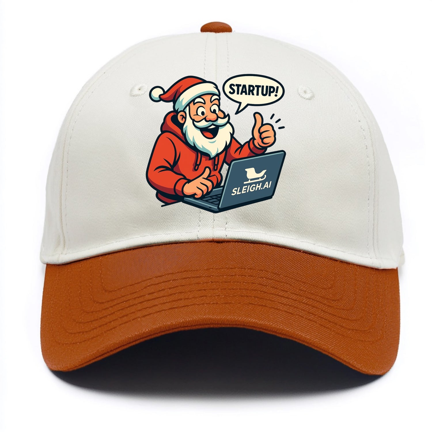 Santa Tech Startup CEO - Two Tone Cap - Orange