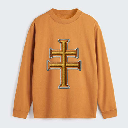 Patriarchal Cross - Classic Long Sleeve Shirt - Orange