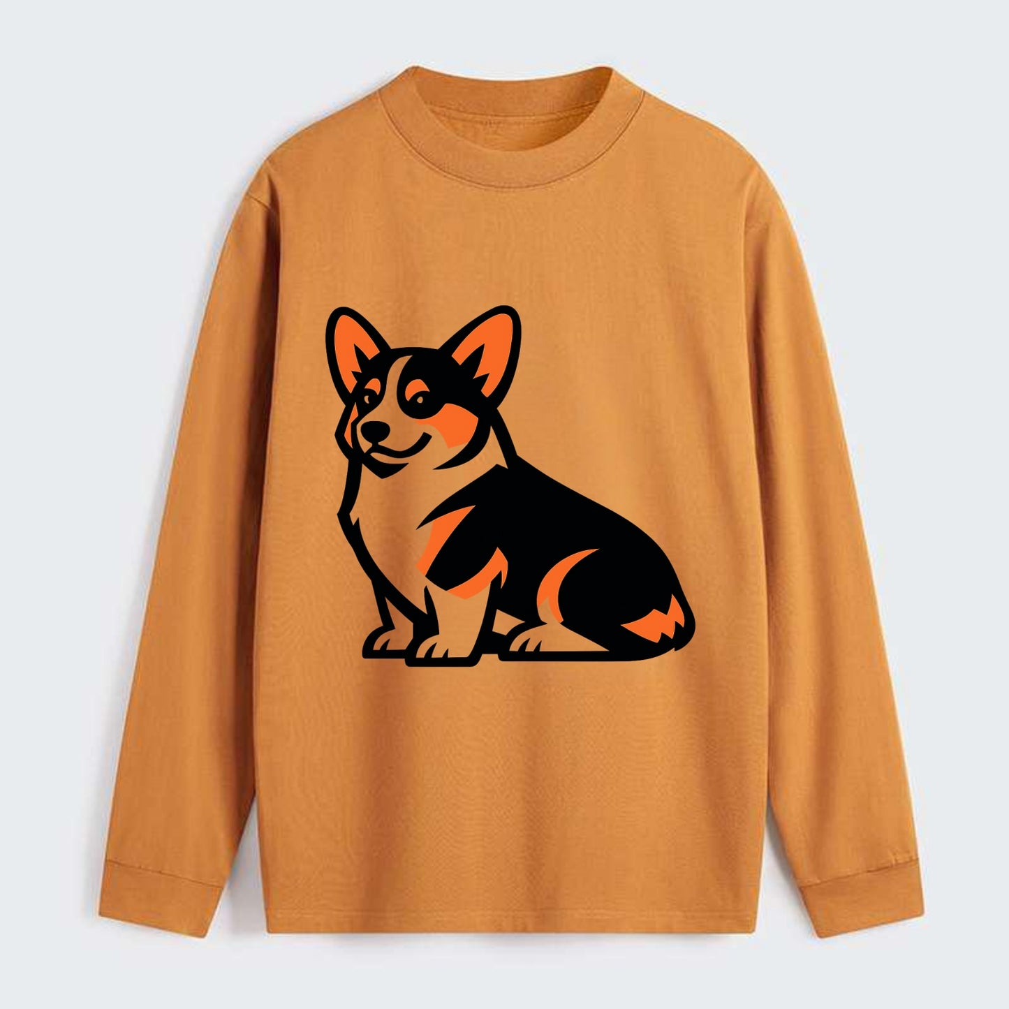 Tricolor Corgi Charm - Classic Long Sleeve Shirt - Orange