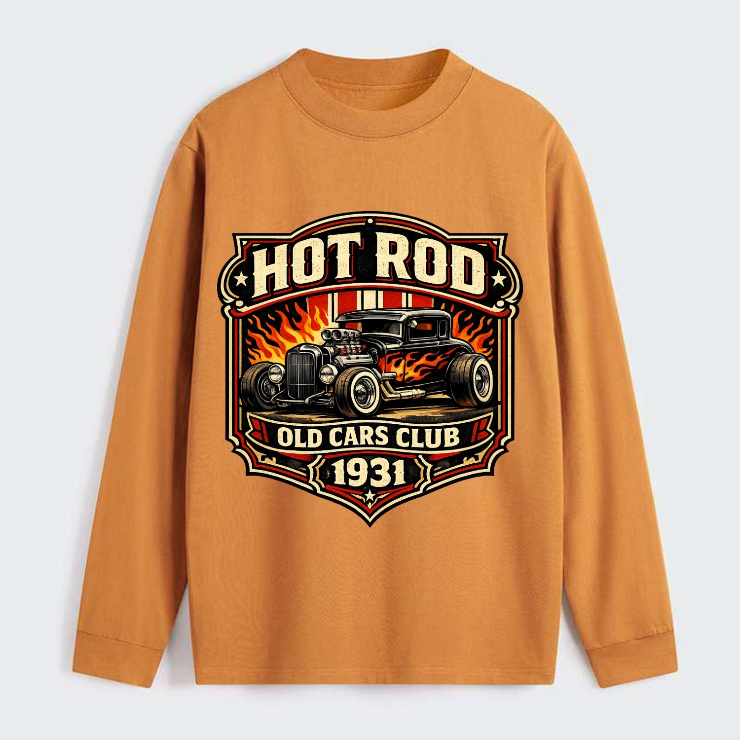 Hot Rod Club 1931 - Classic Long Sleeve Shirt - Orange