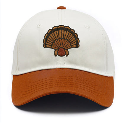 Turkey Feather  - Two Tone Cap - Orange