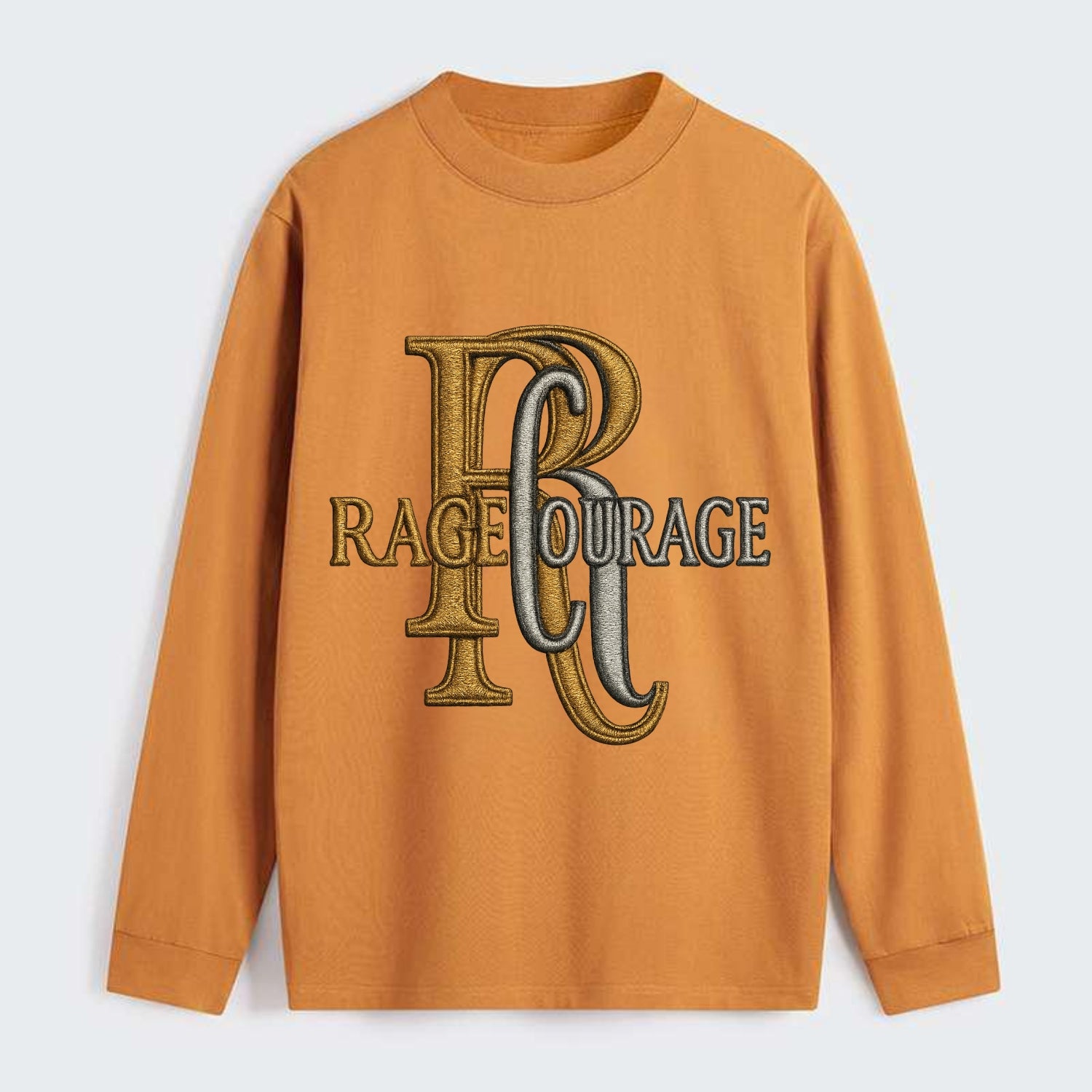 RAGE;COURAGE MODE Warrior Green Hat - Classic Long Sleeve Shirt - Orange