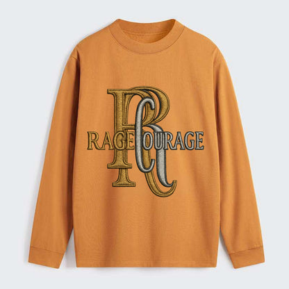 RAGE;COURAGE MODE Warrior Green Hat - Classic Long Sleeve Shirt - Orange