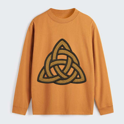 Trinity Knot  - Classic Long Sleeve Shirt - Orange