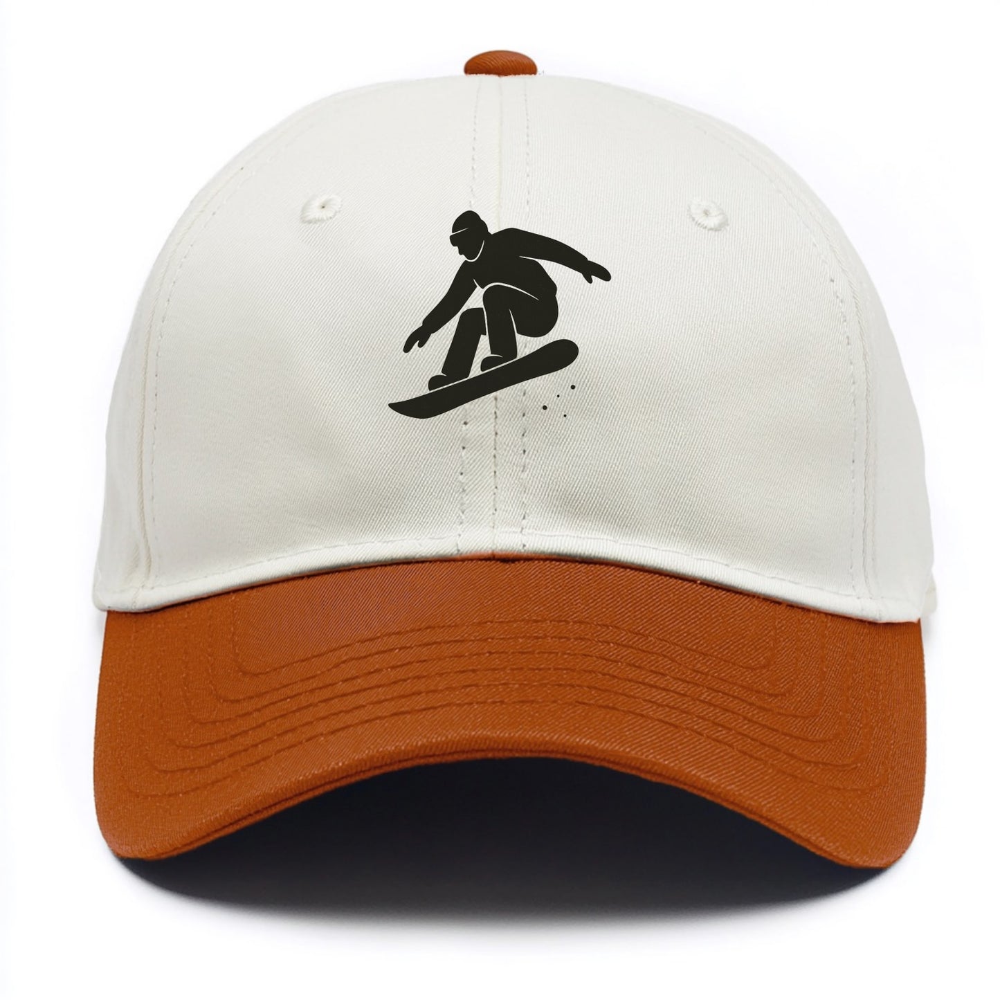 Snowboarder catching air off a jump - Two Tone Cap - Orange