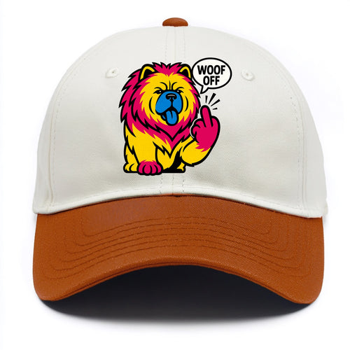 Chow Chow with lion mane and blue-black tongue, fluffy dignified paw up with sass - Two Tone Cap