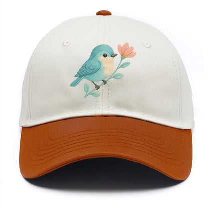 Aqua Chickadee - Two Tone Cap - Orange