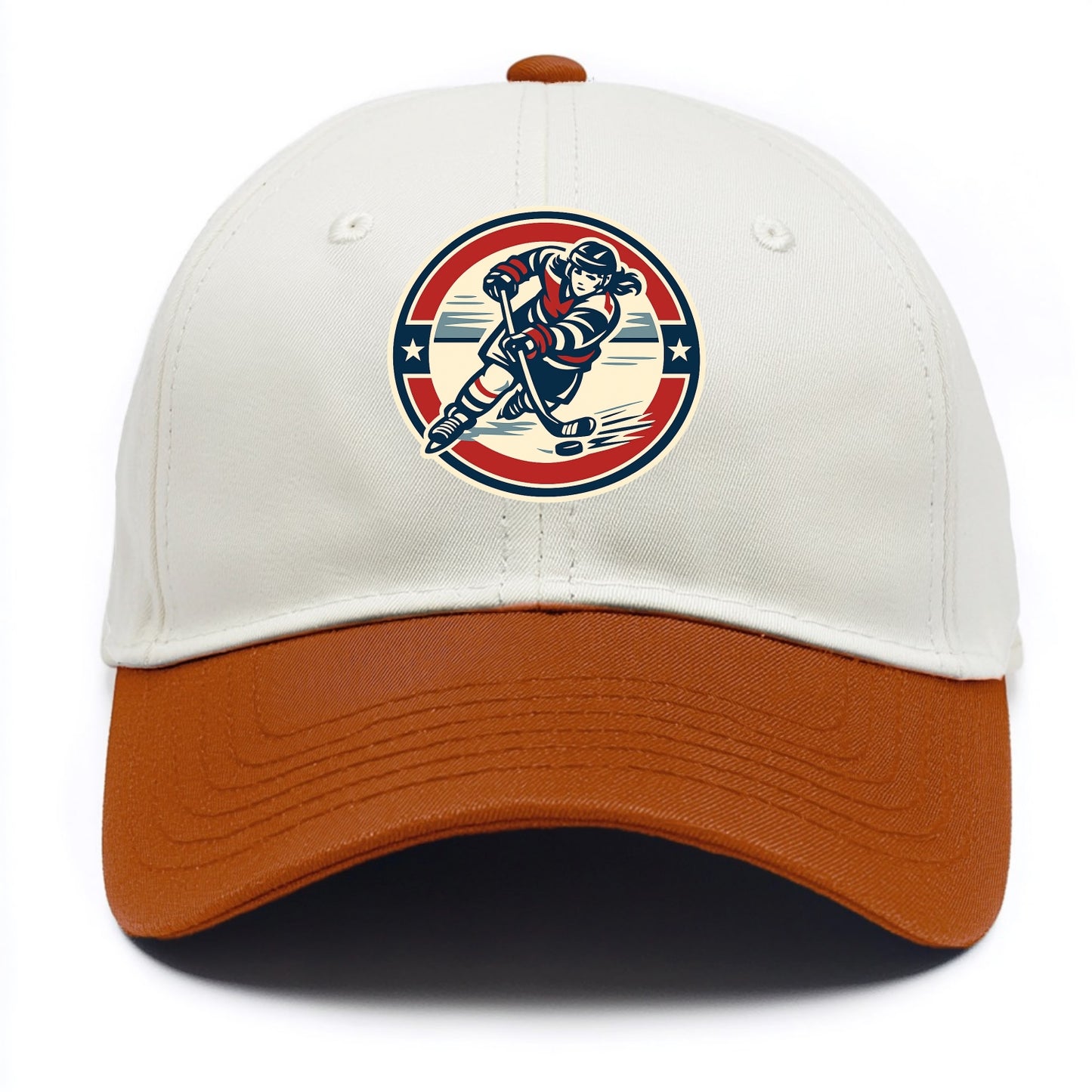 Fierce Ice Queen Emblem - Two Tone Cap - Orange