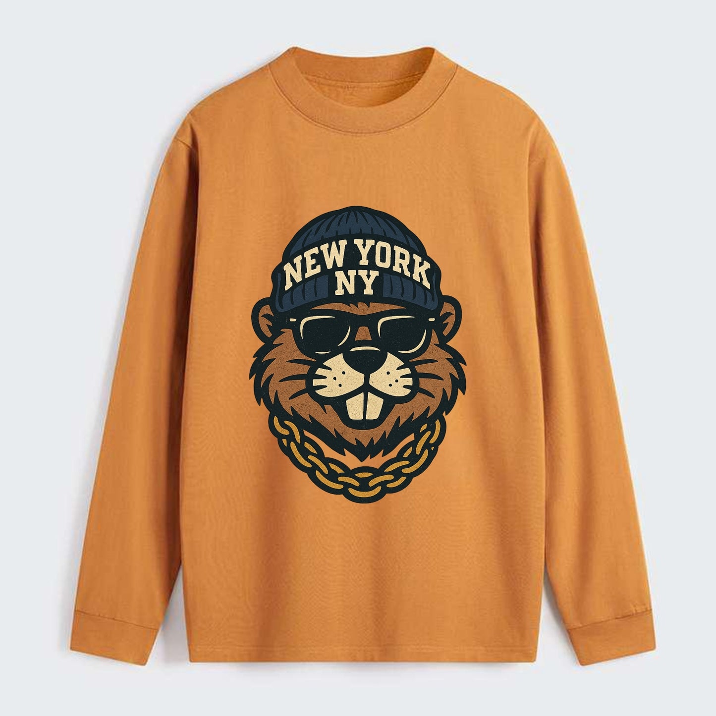 {"animal":"beaver","locationText":"NEW YORK","initials":"NY","beanieColo - Classic Long Sleeve Shirt - Orange