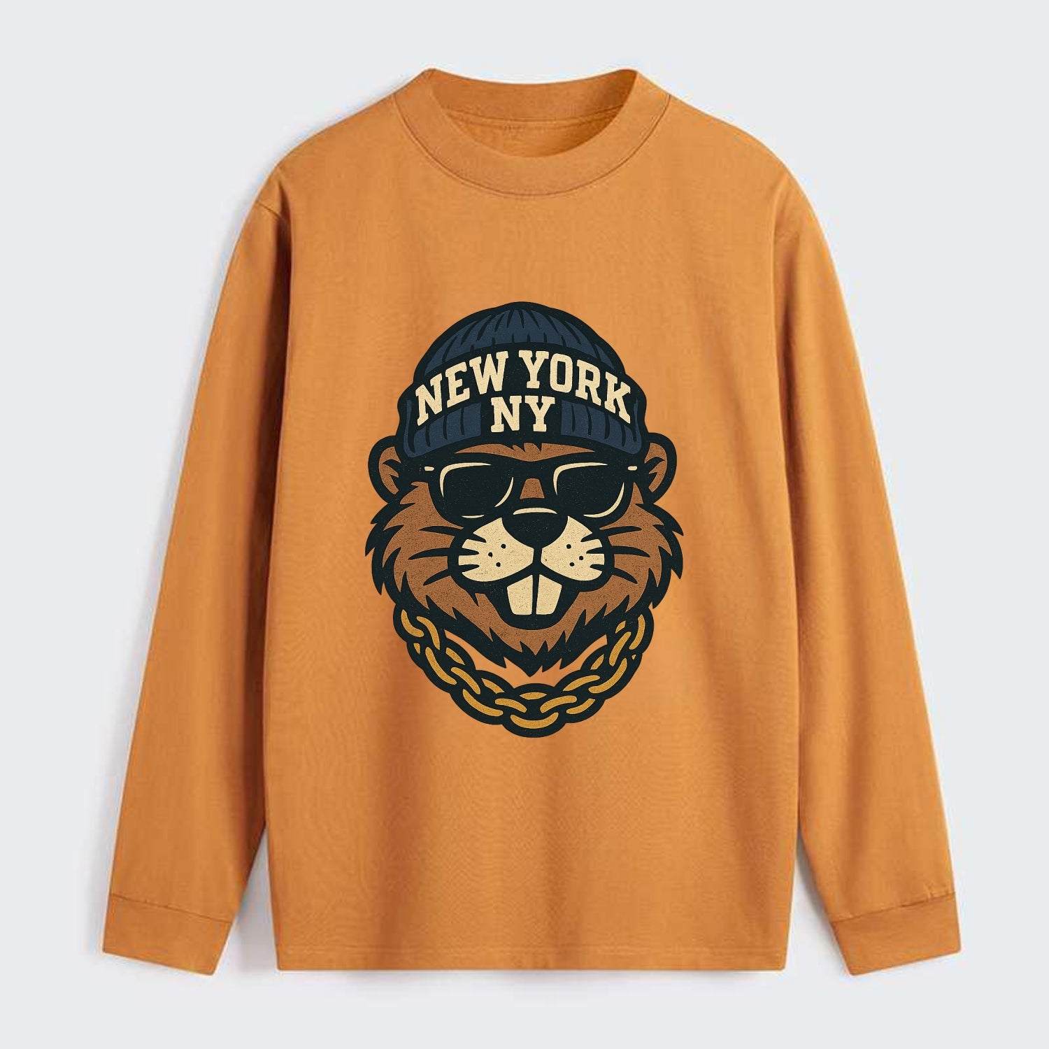{"animal":"beaver","locationText":"NEW YORK","initials":"NY","beanieColo - Classic Long Sleeve Shirt - Orange
