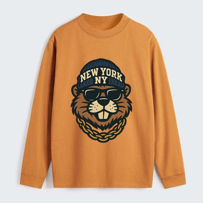 {"animal":"beaver","locationText":"NEW YORK","initials":"NY","beanieColo - Classic Long Sleeve Shirt - Orange