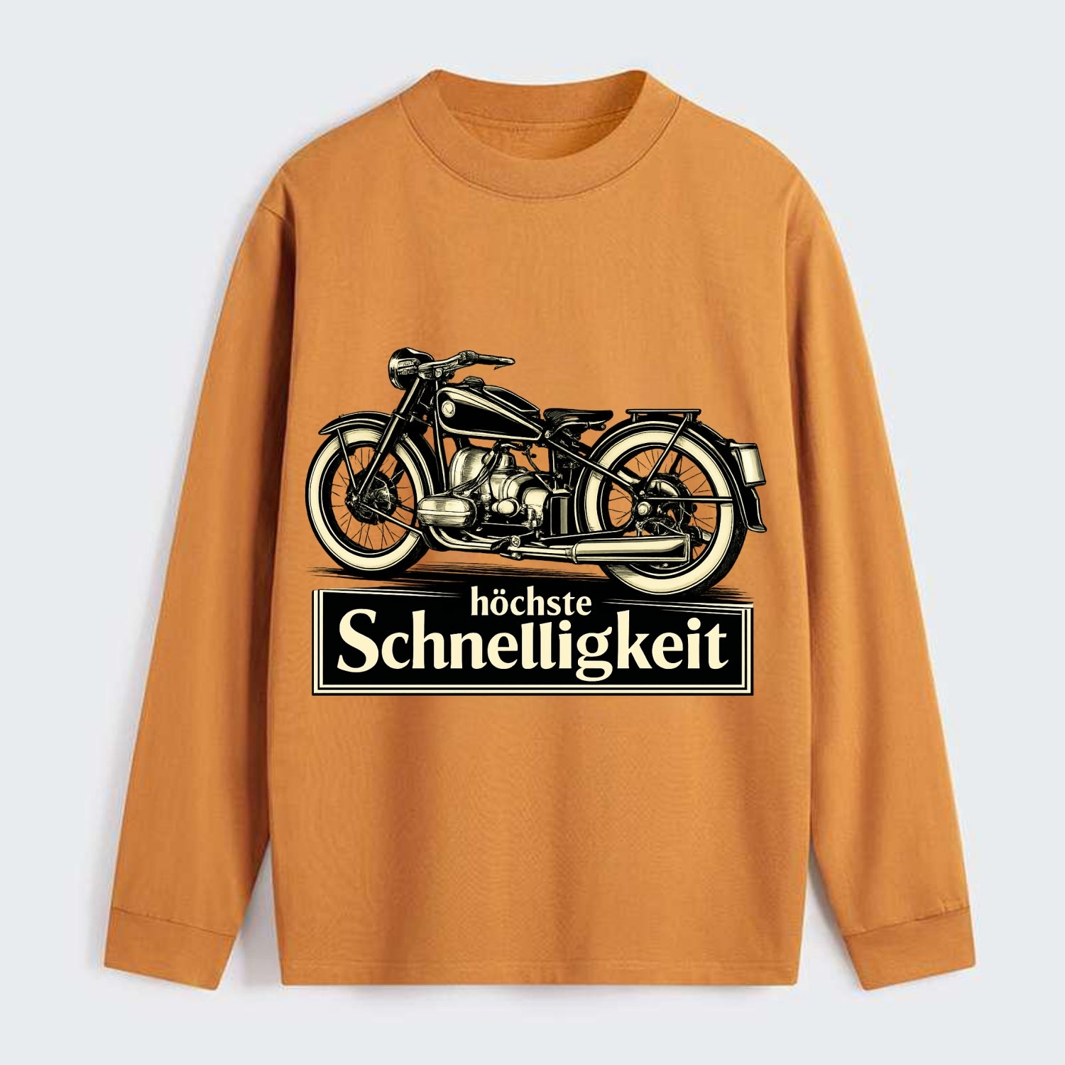 German Speed Motorcycle - Classic Long Sleeve Shirt - Orange