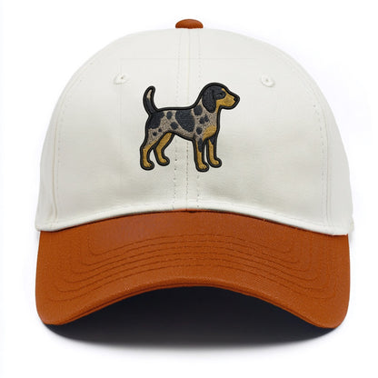 Bluetick Coonhound - Trendy spotted hound logo with prominent black border - Two Tone Cap - Orange