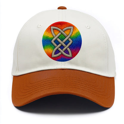 Celtic Shield Knot  - Two Tone Cap - Orange