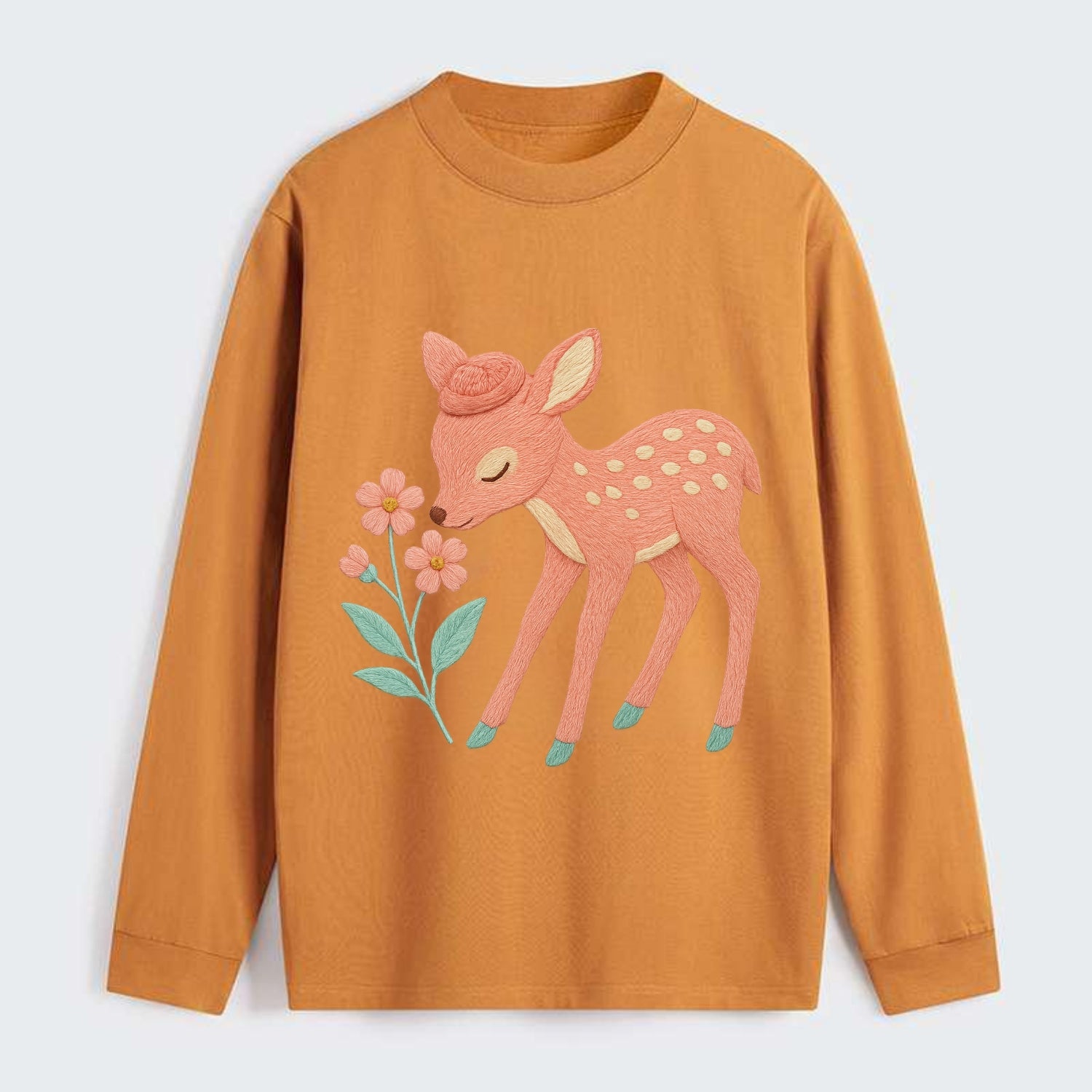 Coral Fawn - Classic Long Sleeve Shirt - Orange