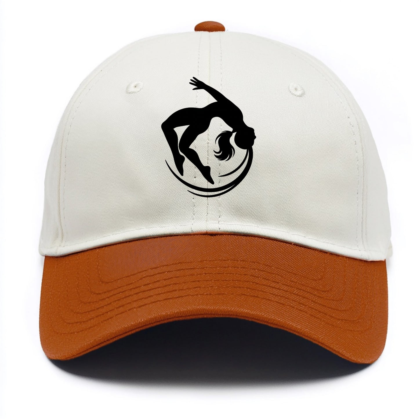 Gymnast mid-backflip rotation - Two Tone Cap - Orange